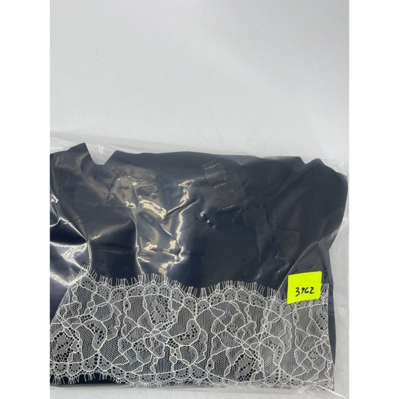 Worthington Petite Women's Black Short Sleeve Lace Trim Top Shirt Size PM - Picture 12 of 12